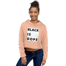 Load image into Gallery viewer, Black Is Dope Crop Hoodie
