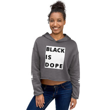 Load image into Gallery viewer, Black Is Dope Crop Hoodie