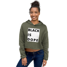 Load image into Gallery viewer, Black Is Dope Crop Hoodie

